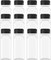 12 Pack 2 oz Mini Plastic Juice Bottles with Black Tamper-Proof Lids, Reusable Square Beverage Containers for Juice, Milk, Smoothies, Sauces, Leak-Proof Food Grade PET Bottles for Home & Commercial Use